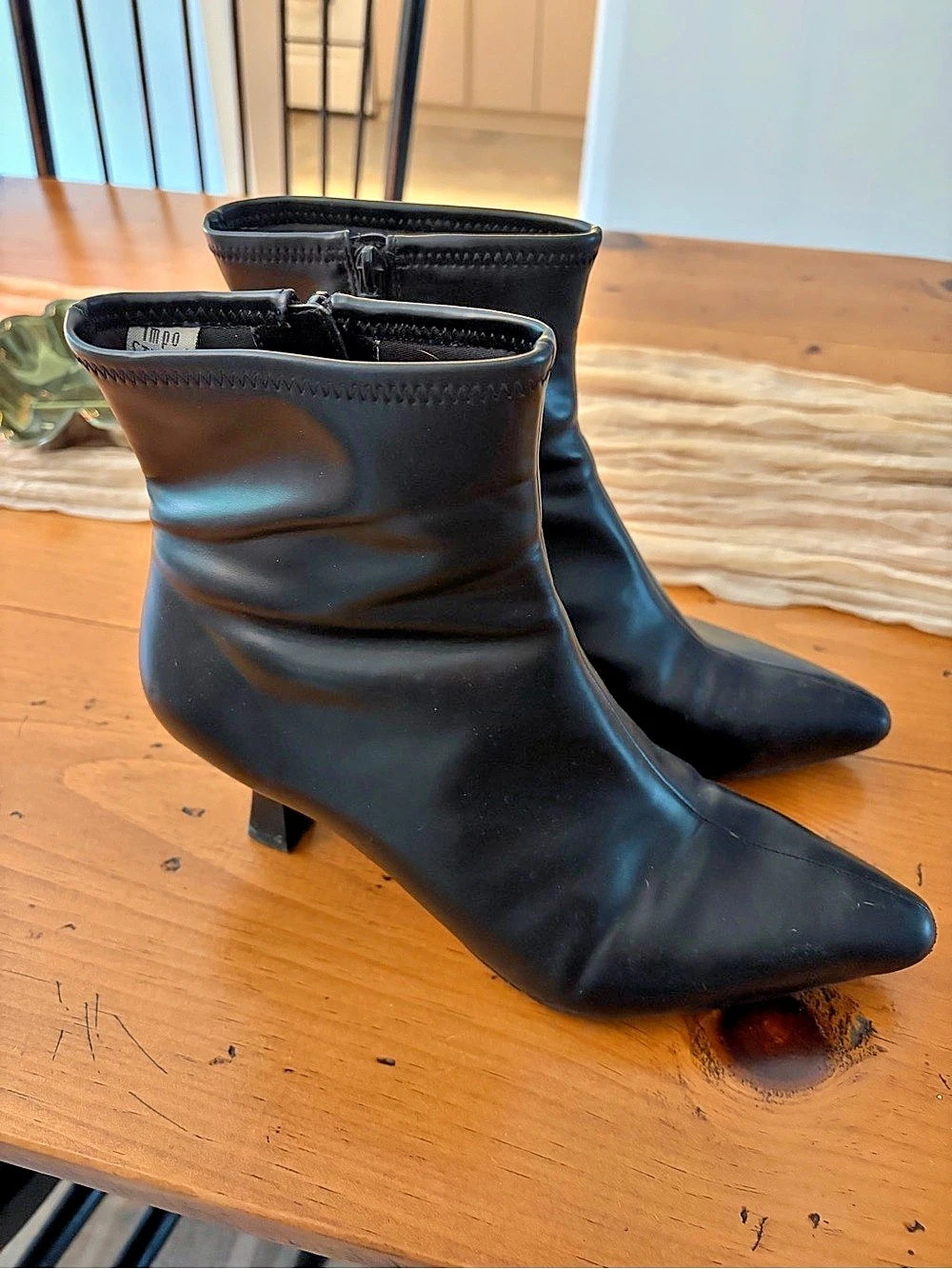 Madden Girl Nareem Black Pointed Toe Ankle Boots US 9W